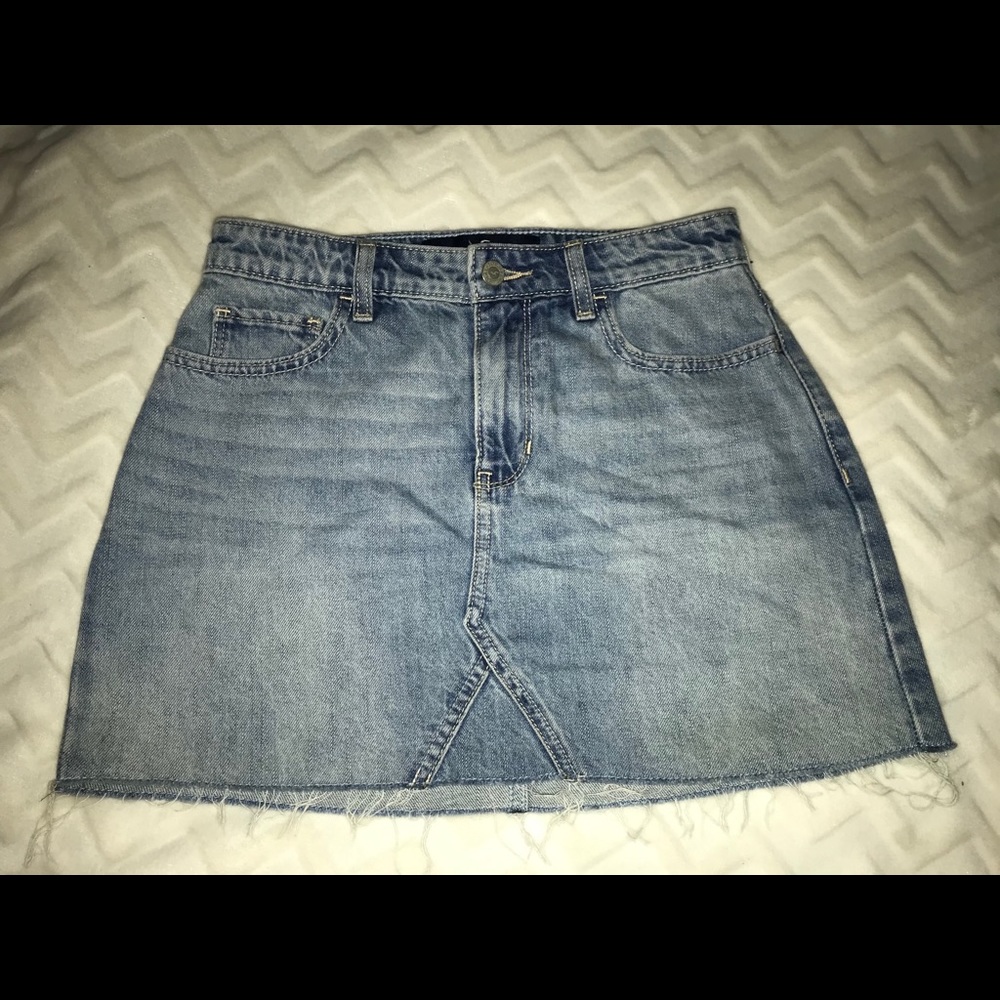 Hollister high rise denim skirt